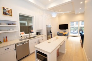 Kitchen looking towards patio.