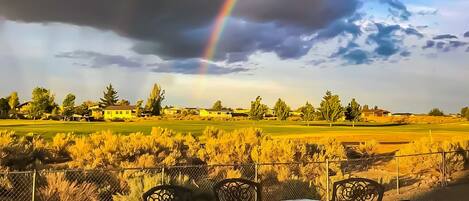 Enjoy the views and watch golfers go by