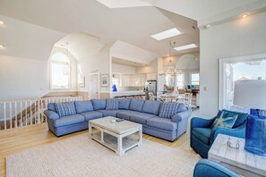 Top-Level Living Room with Deck Access