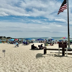 Giants Neck Heights private beach for your enjoyment with parking!