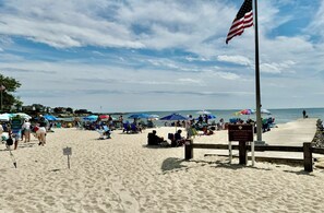 Giants Neck Heights private beach for your enjoyment with parking!