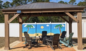 Our recent addition gazibo to enjoy your time with friends and family!