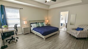 First bedroom with king size bed 