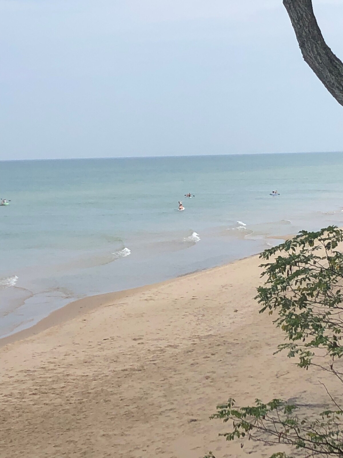 Lake MI Beach Home with private white sand beach