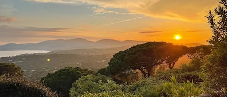 Coucher de soleil de la terrasse