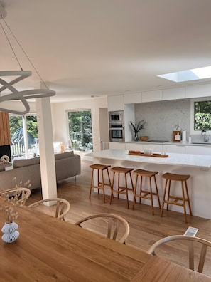 Connected kitchen and dinning area