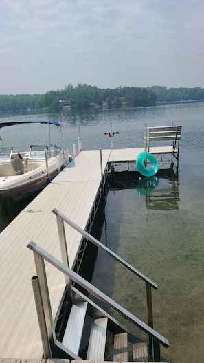 Dock with bench & fishing rod holders
