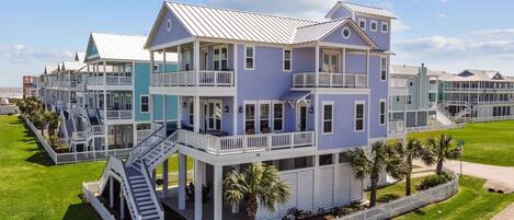 Welcome to The Purple Sandcastle! 
Steps from the beach with 5 balconies.