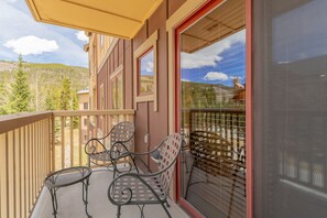 Private balcony access from the living room.