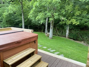 Hot tub on back deck
