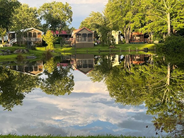 Pond inside the community, you can feed the fish, walk around, relax