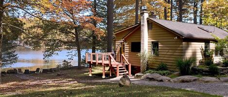 Fall is an incredible time at the cottage. When the sun sets, the lake shimmers with Fall colors in an absolutely ethereal way.