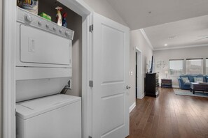 Laundry next to kitchen