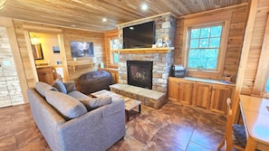 Curl up on the sofa, or recline in your beanbag chair while enjoying a good drink and your favorite book, film or just chatting in front of the fire.