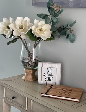 Entry way and guest book