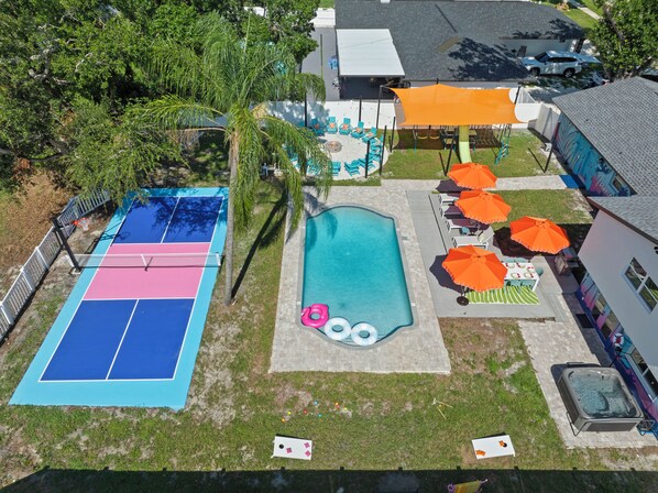 Welcome to Tampa Bae! A BRAND new rebuild, 6 bedrooms, 3 bath with outdoor oasis