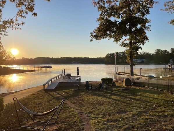 Sunrise Boat House. Sunrise on a crisp fall morning...