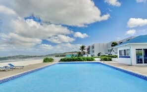 Oceanside community pool with magnificent views