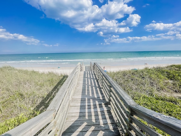 This private beach access awaits you and your family!
