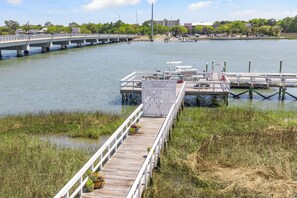 Community fishing dock with kayak launch.