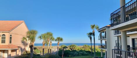 ocean side view from balcony