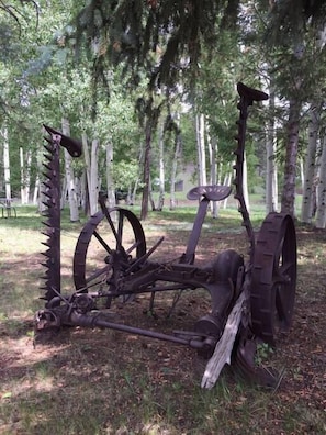 Original John Deere Historic lawn art. It is not a Jungle Gym so keep an eye on the kiddos!