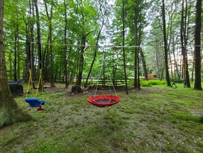 swings and rings for the kids