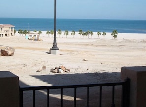 View of the Sea of Cortez from downstairs patio. Walk to the water in 5 minutes