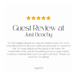 To see what previous guests have loved about their stay at Just Beachy, check out our fantastic online guest reviews!