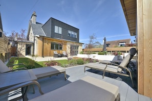 Padded loungers to while away the   Sunny afternoon