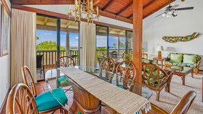 Nihi Kai Villas at Poipu #520 - Ocean View Dining Room & Lanai - Parrish Kauai