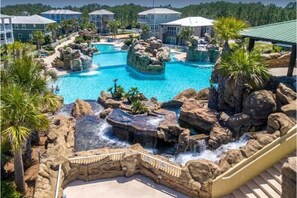 Aerial view of amazing neighborhood pool just a a 2 minutes away.