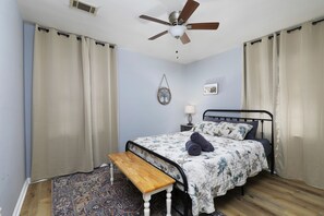 Guest bedroom #2 equipped with a queen size bed. 