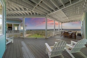 Lower deck during sunset