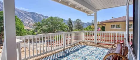 Mountain views from the front porch. 