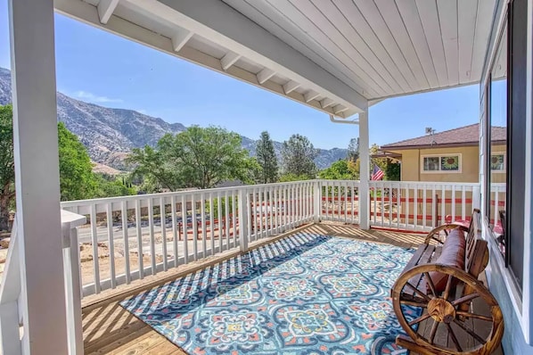 Mountain views from the front porch. 