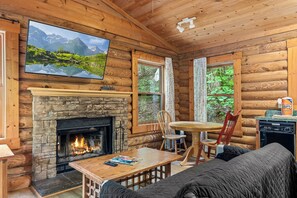 Dining Space | Fireplace | TV