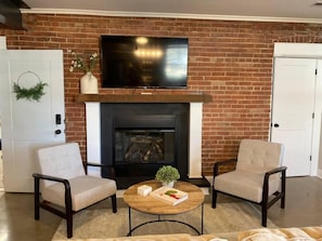 Gas fire place and Heated floors.