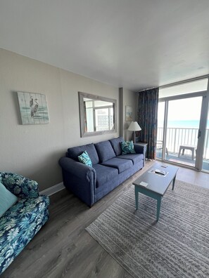 Living room with an ocean view