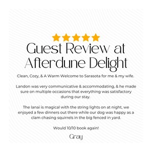 To see what previous guests have loved about their stay at Afterdune Delight, just check out our fantastic online guest reviews!