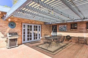 Covered Patio | Single-Story House | Additional Vacation Rental On-Site