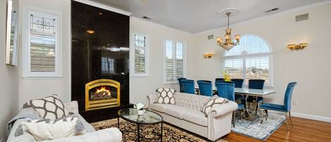 Stunning living and dining rooms.