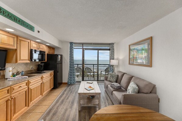 This oceanfront condo is perfect for a family vaycay or girl's getaway. Enjoy the Windy Hill area and all it has to offer or spend your time at the resort and beach.
