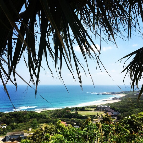 Exotic beach facing from the view spot