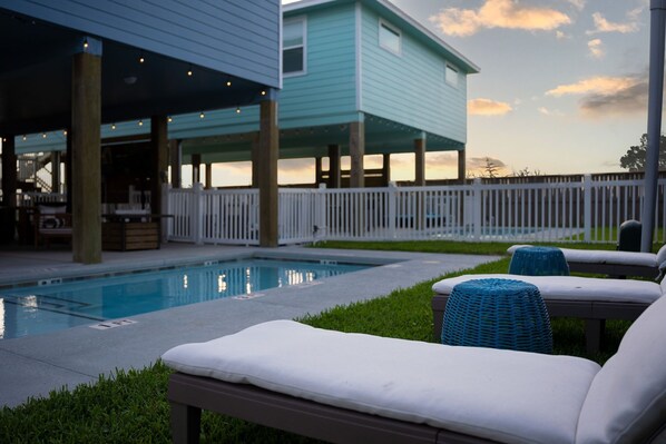 Enjoy the family-friendly PRIVATE, SPACIOUS, well-maintained pool/lounge area.