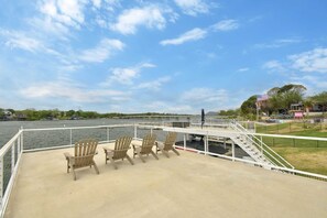 Enjoy the panoramic views of the lake from the sun deck!