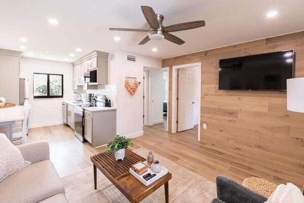 Welcome to 400 South!  This bright, open unit is the perfect landing spot for couples, families, and friends to explore the sandy beaches, local attractions, and the famed Space Coast. If you're coming with a large group search for our other units!