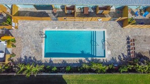 Large pool patio for lounging!