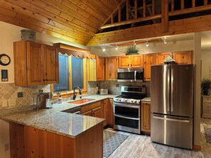 Beautiful and well appointed fully stocked kitchen,  with every appliance needed