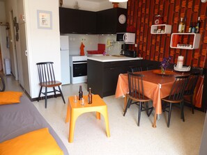 Kitchen area open to the living room